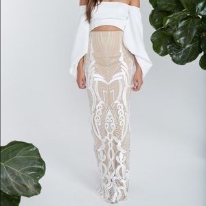Noel and Jean by Katie May Lily Bridal Pencil Maxi Skirt